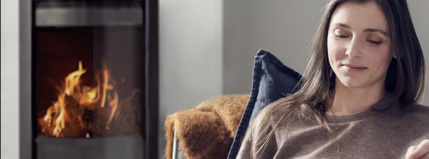 Haard in woonkamer 