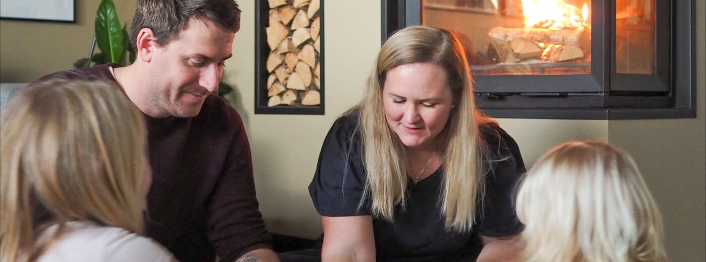 Noorse familie voor een peisinnsatsen Jøtul I 620 FR