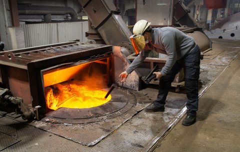 De gieterij in Jøtul